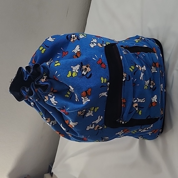 Handmade Hand Crafted Fabric Large Disney Goofy Drawstring  Backpack - Picture 15 of 16